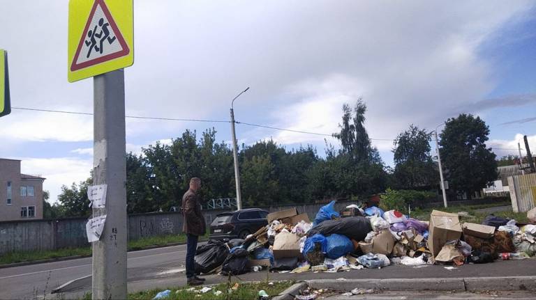 В Брянске ликвидировали стихийную свалку на пересечении улиц Медведева и Смольной