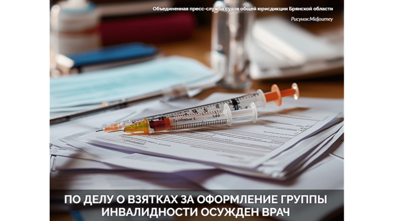 В Мглине врач бюро медико-социальной экспертизы брала взятки с нуждающихся в инвалидности