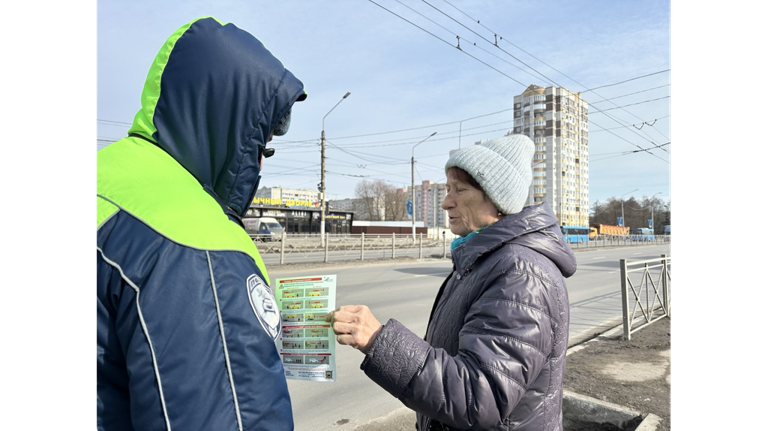 В Брянске автоинспекторам пришлось проводить ликбез по ПДД для пожилых пешеходов