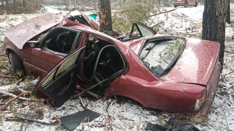 В Климовском районе BMW влетела в дерево – водитель госпитализирован
