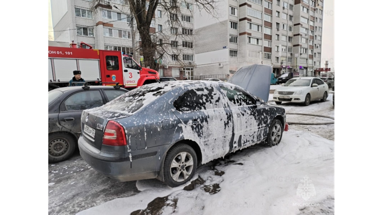 В Брянске огнеборцы ликвидировали пожар в автомобиле