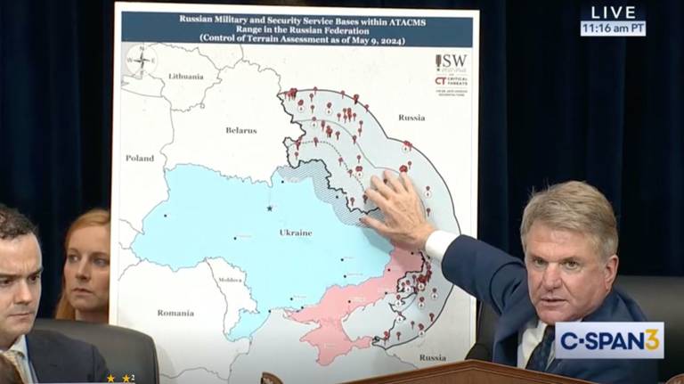 В конгрессе США показали карту возможных ракетных ударов по Брянщине