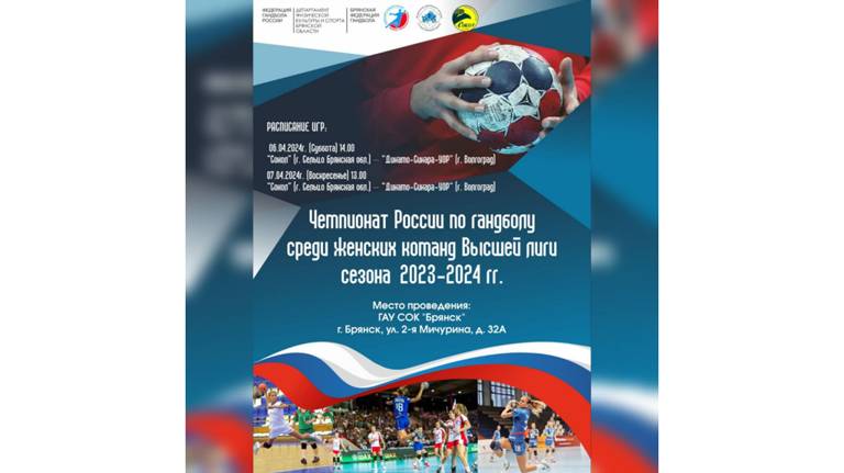 В Брянске пройдут игры чемпионата России по гандболу