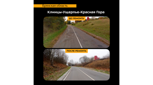 В Брянской области отремонтировали участок автодороги Клинцы - Ущерпье - Красная Гора