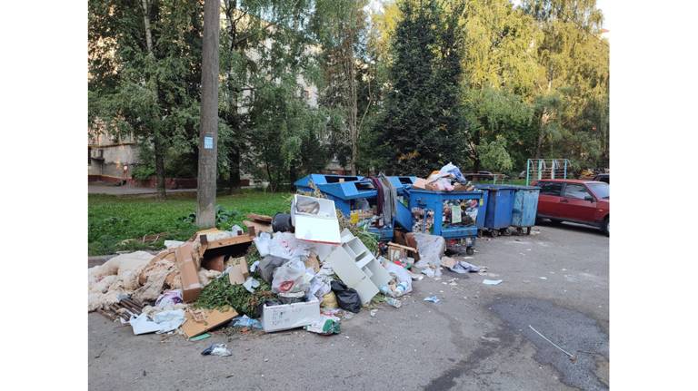 В Брянске на улице Красноармейской образовалась свалка