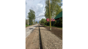 На автодороге Мглин-Старая Романовка-Разрытое обустраивают тротуары