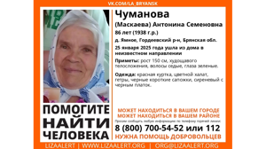 В Брянской области без вести пропала 86-летняя Антонина Чуманова