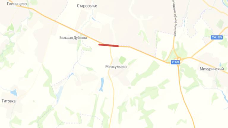 Возле брянской деревни Меркульево на три дня ограничат движение
