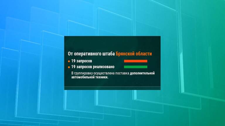 Брянской группировке прикрытия передали дополнительную автомобильную технику