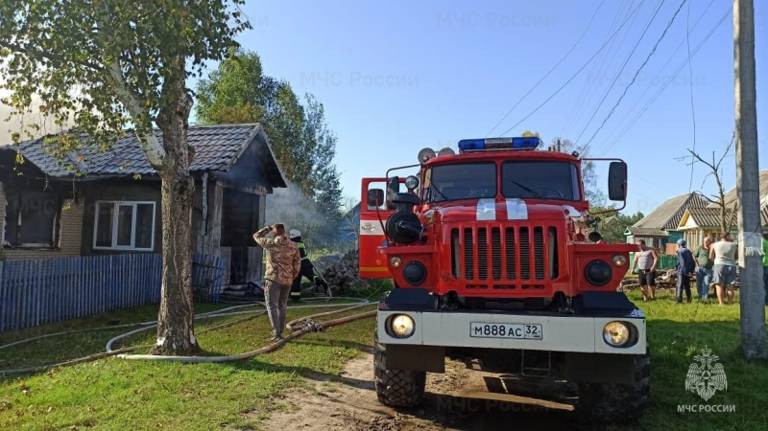 При пожаре в Дятьковском районе пострадал человек