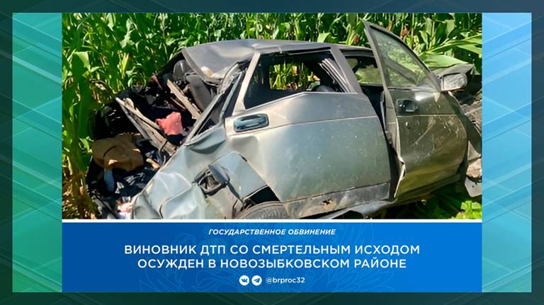 В Новозыбкове осудили 18-летнего водителя, погубившего в ДТП приятеля