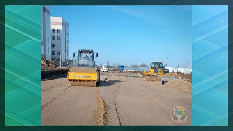 В Брянске продолжается строительство новой дороги по улице Амосова