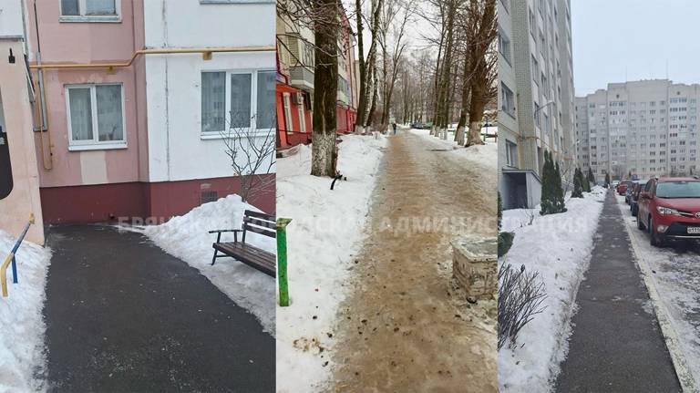 В Советском районе Брянска устраняют последствия ледяного дождя