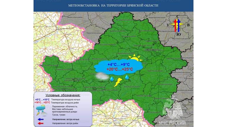 Жителям Брянщины пообещали 25-градусное тепло 20 мая