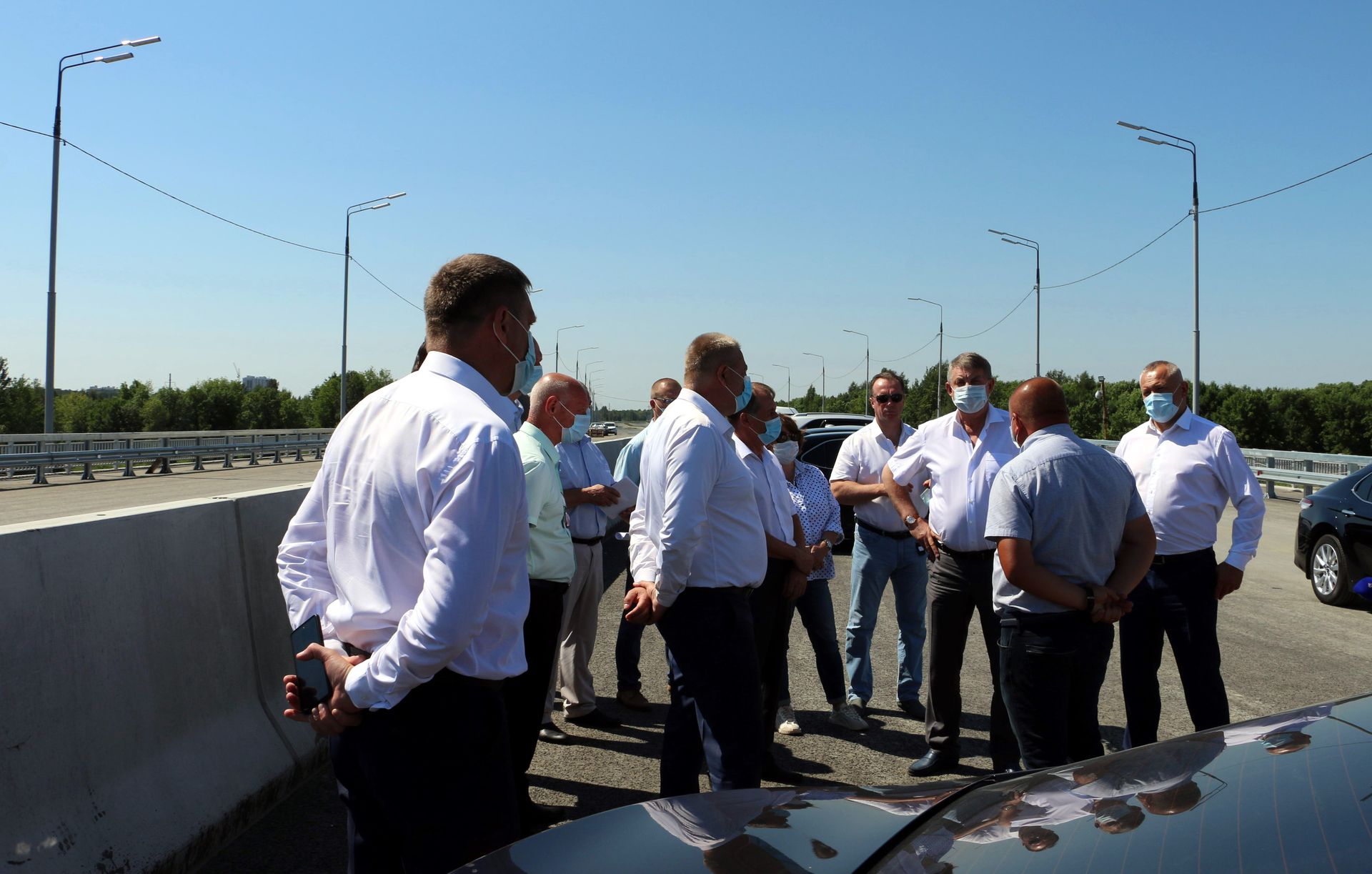 Ход строительства дороги-дамбы в Брянске проинспектировал губернатор Александр Богомаз