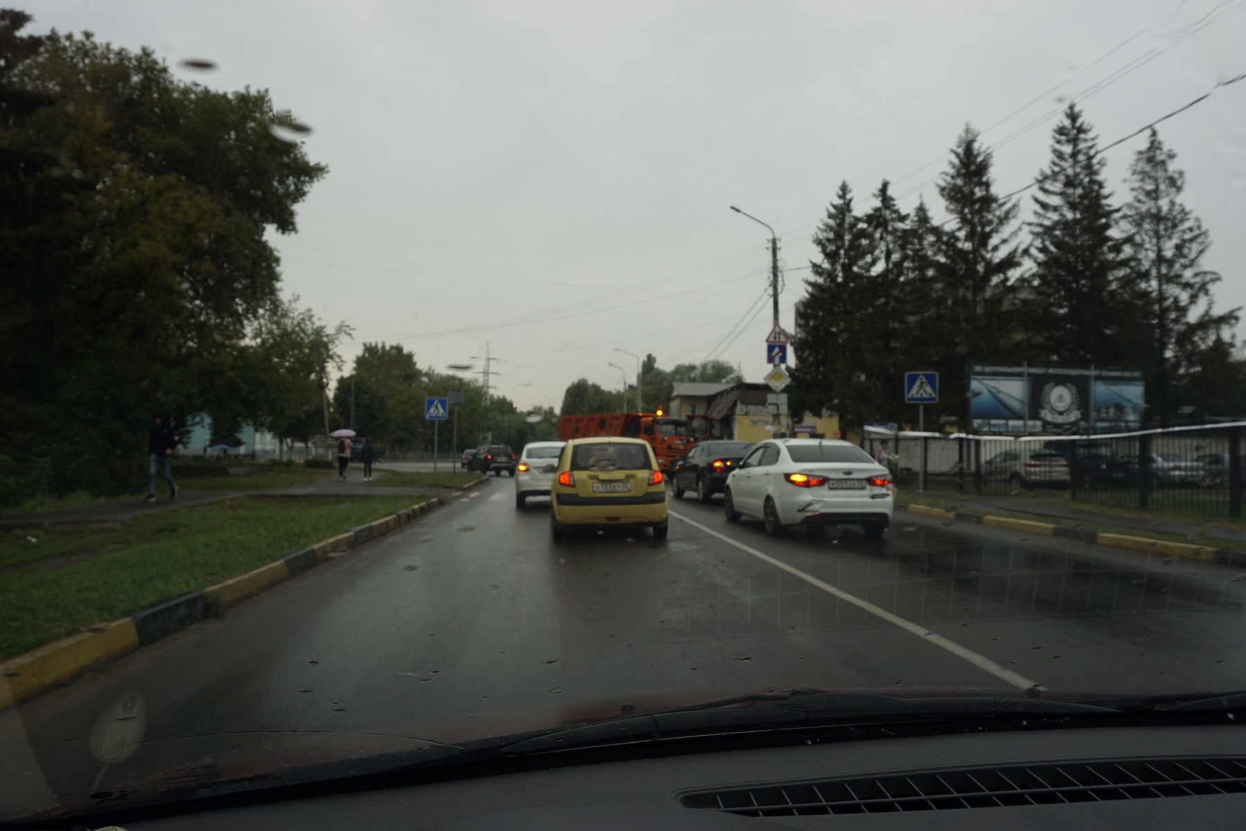 В Володарском районе Брянска спилили старое дерево: образовалась пробка