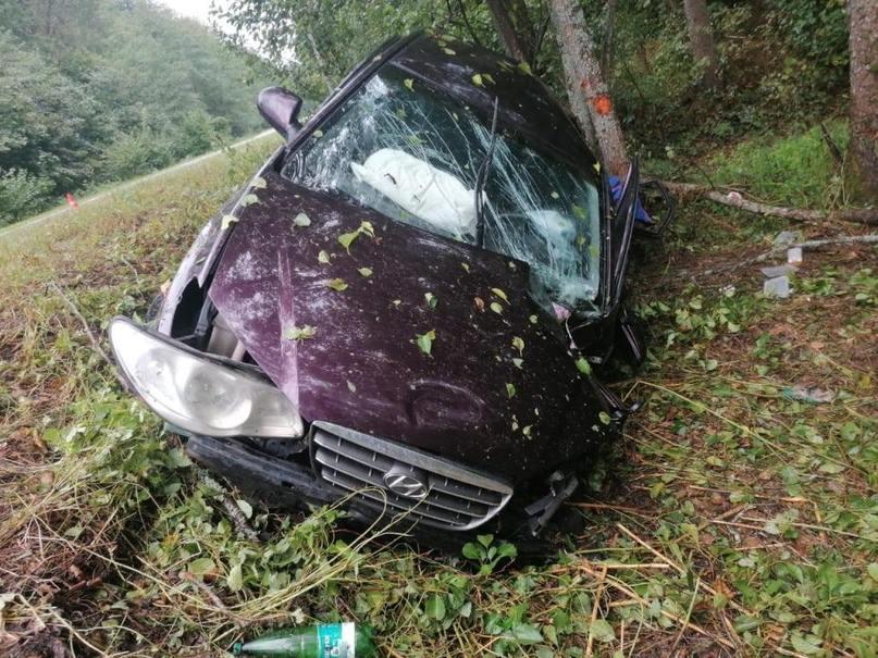 В ДТП на брянской трассе 30-летний пассажир Hyundai сломал череп