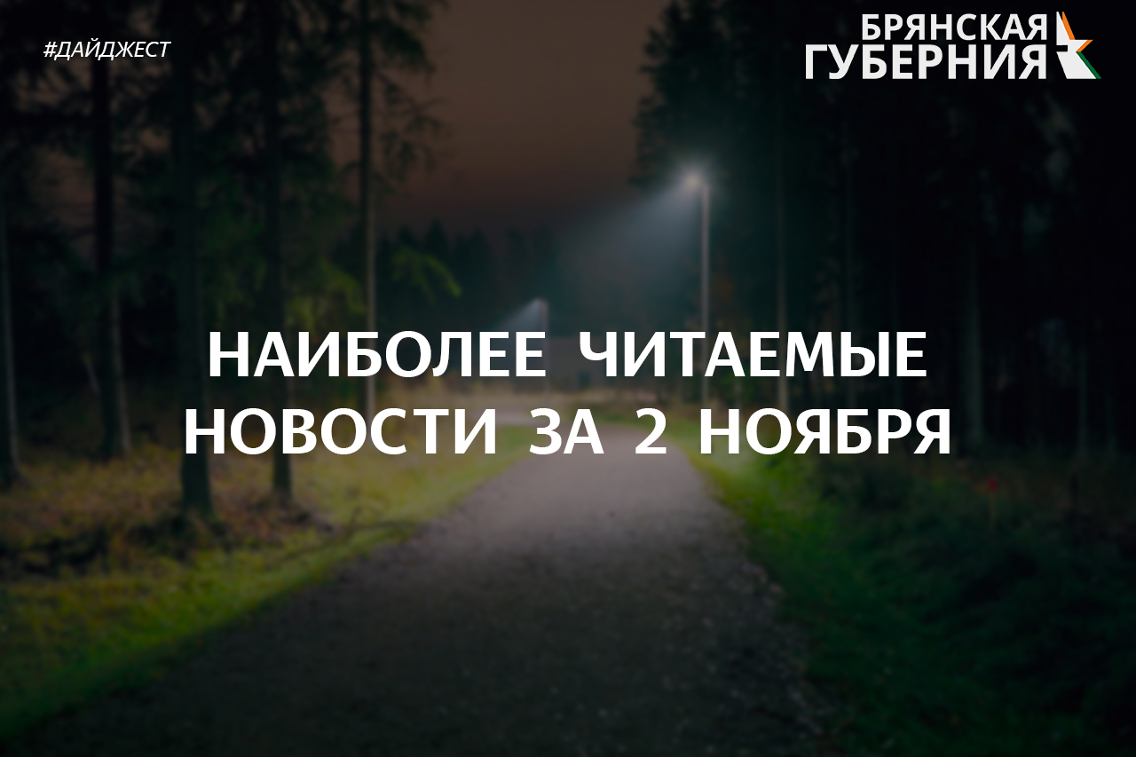 Наиболее читаемые новости Брянской области за 2 ноября