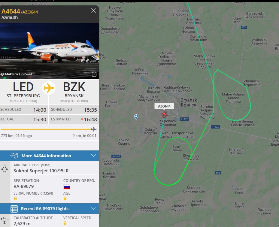 Самолет из Санкт-Петербурга из-за тумана в Брянске вернулся в Пулково