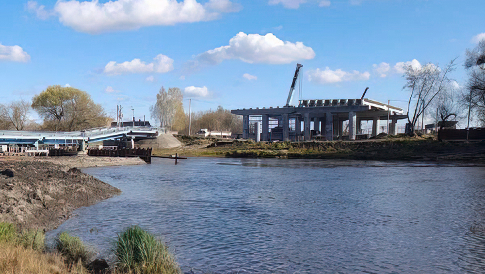 Строительство нового моста в Брянске продолжается