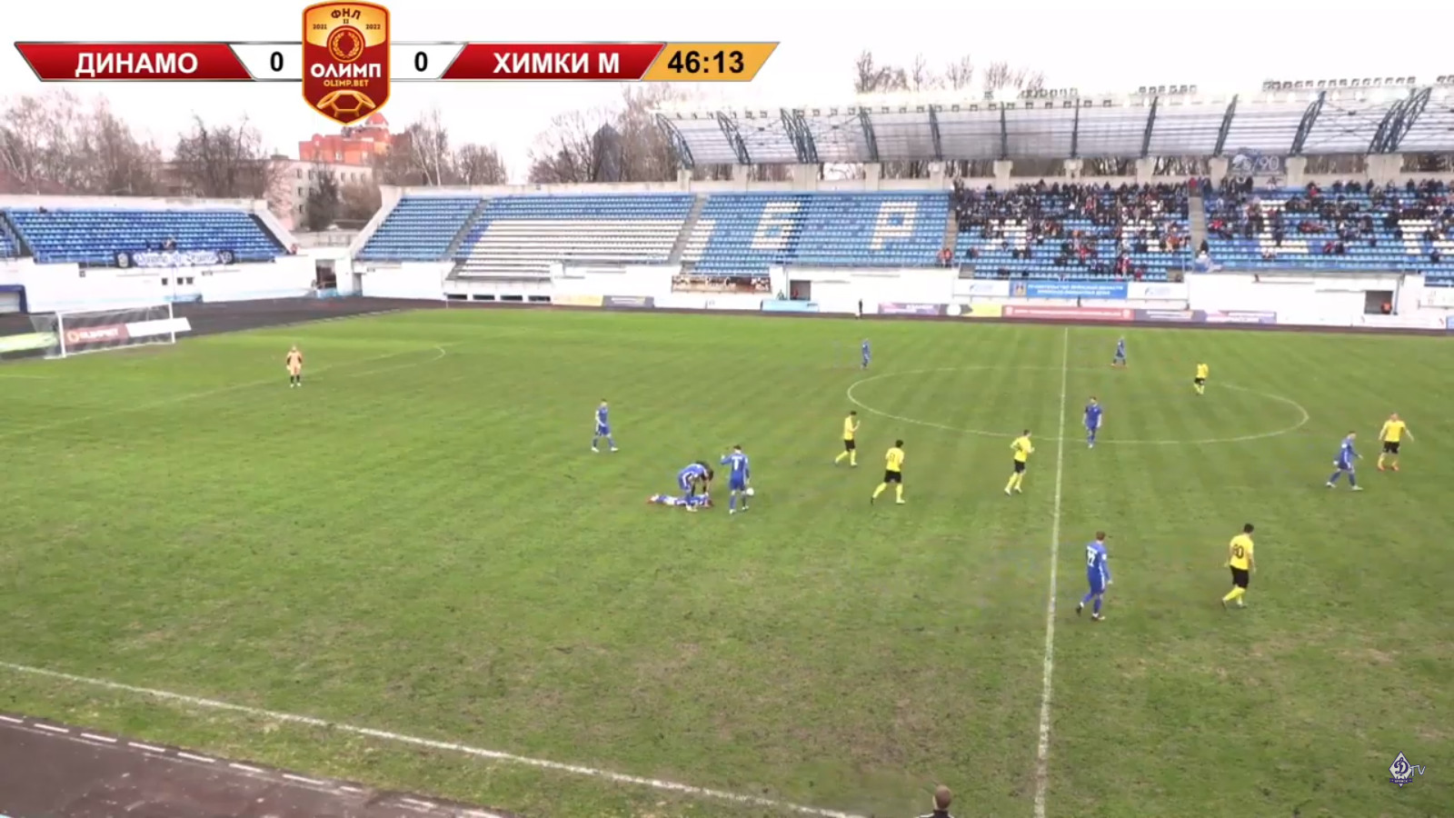В Брянске местное футбольное «Динамо» играет вничью с «Химками-М»