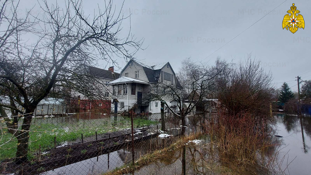 В Брянске из-за паводка затопило 4 дома по улице Луговой