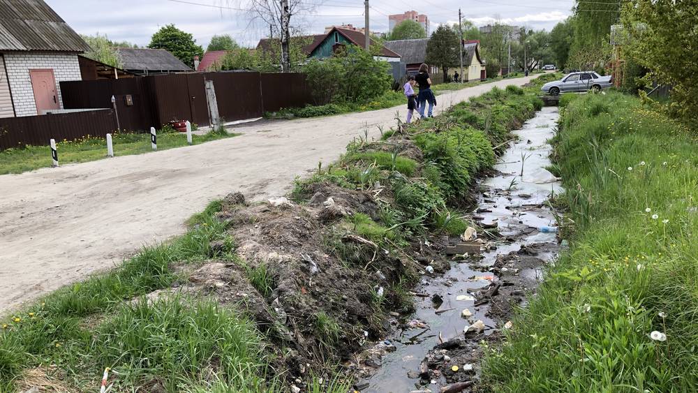 В Брянске жители Володарки превратили дренажные канавы в свалки