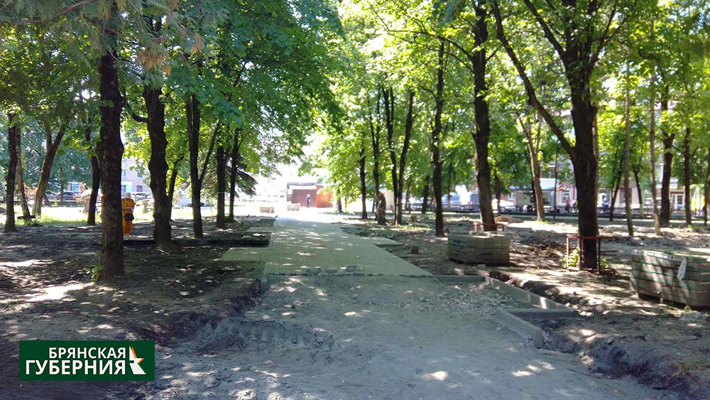 В Брянске продолжается ремонт и обновление парка «Юность»