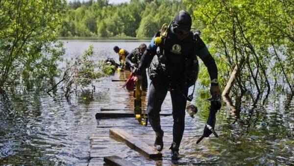 Брянские дайверы нашли рекордную глубину в Круглом озере