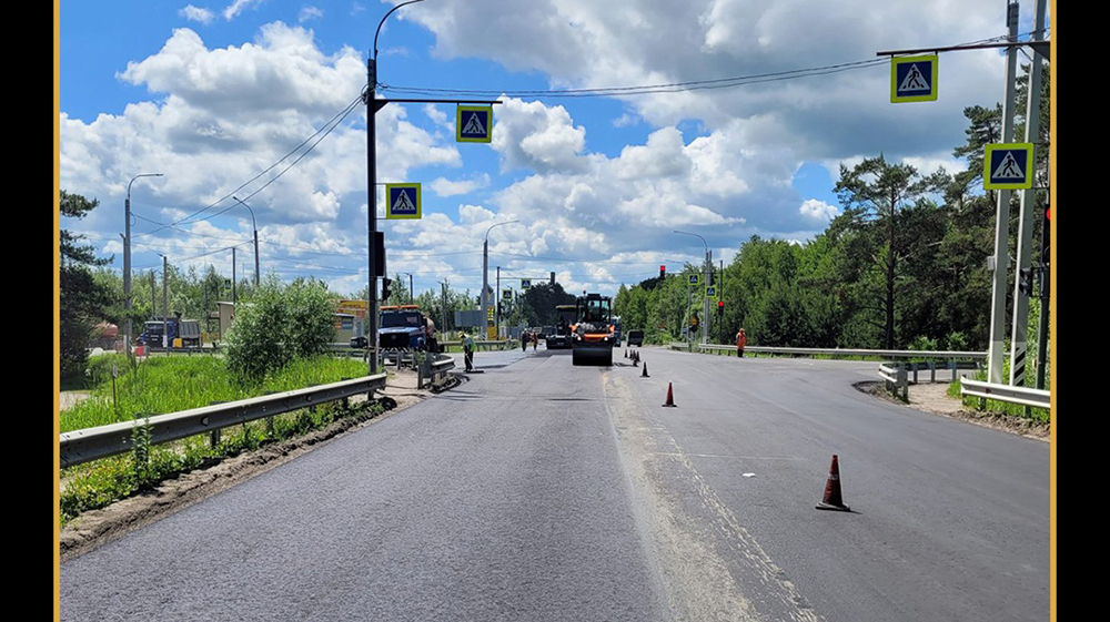 Продолжается ремонт дороги по северо-западному обходу Брянска