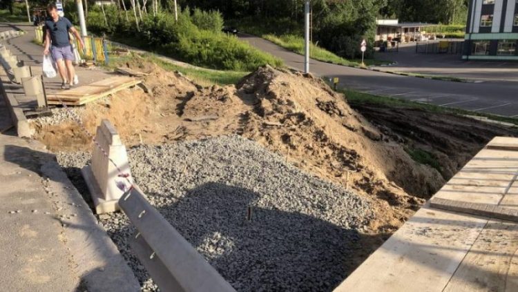 В Брянске размытую дамбу укрепят бетоном