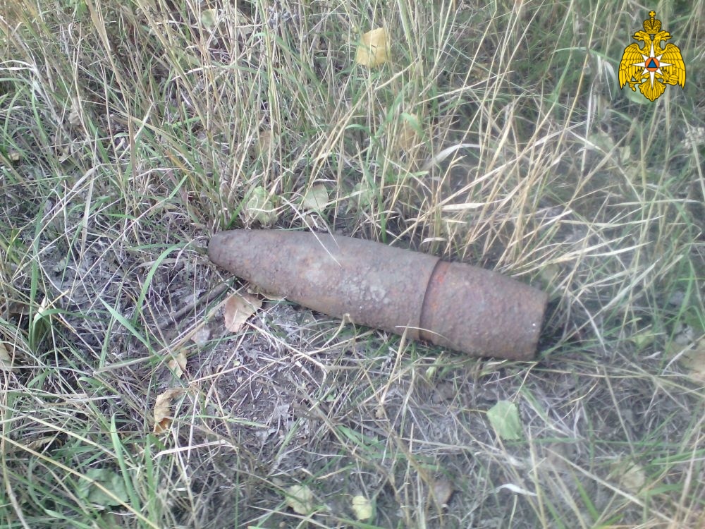 Под Брянском обнаружили неразорвавшийся артиллерийский снаряд
