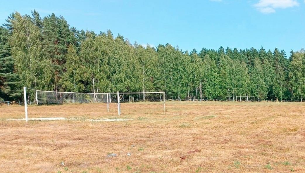 В брянском поселке Мирный привели в порядок заросшую травой спортплощадку