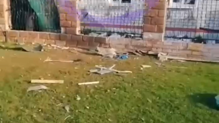 Опубликованы кадры с места падения беспилотника в Клинцах