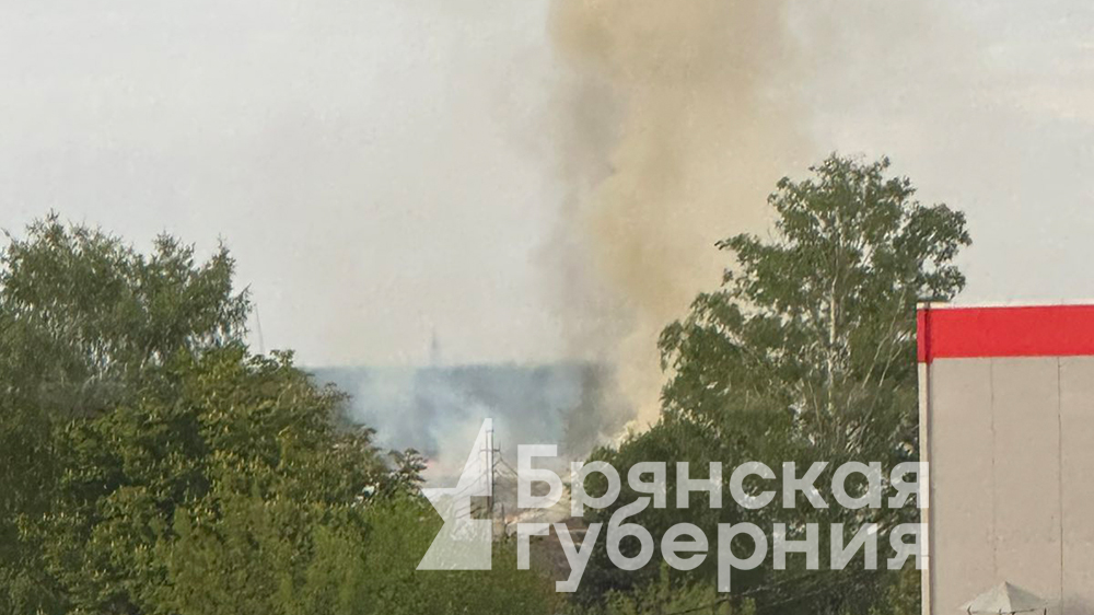 В Фокинском районе Брянска произошёл крупный пожар в промзоне