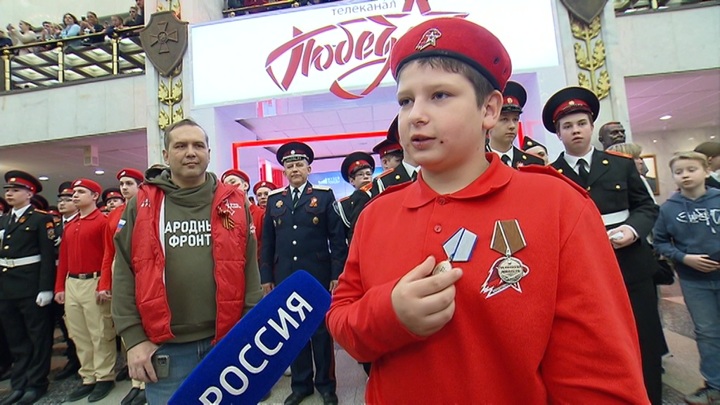 Юный брянский герой Федор Симоненко вступил в ряды «Юнармии» в Музее Победы