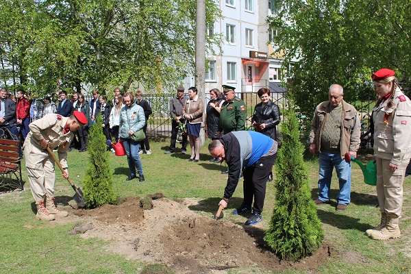 В лицее №1 в Жуковке заложили Аллею памяти