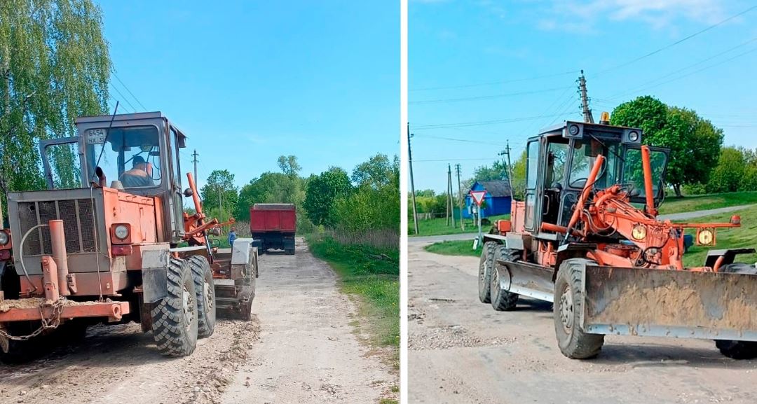 В брянской деревне Бугаевка отремонтировали разбитую дорогу