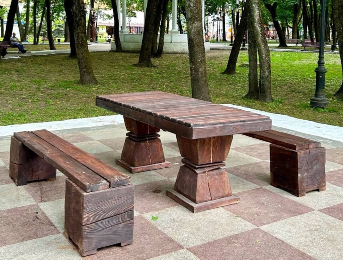 В Брянске в парке-музее Толстого установили шахматный стол