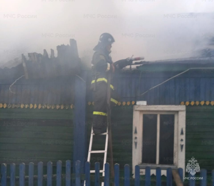 В брянском поселке Новый Свет сгорел жилой дом: есть пострадавший