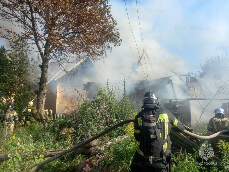 В Брянске на улице Лесная горели два соседних дома