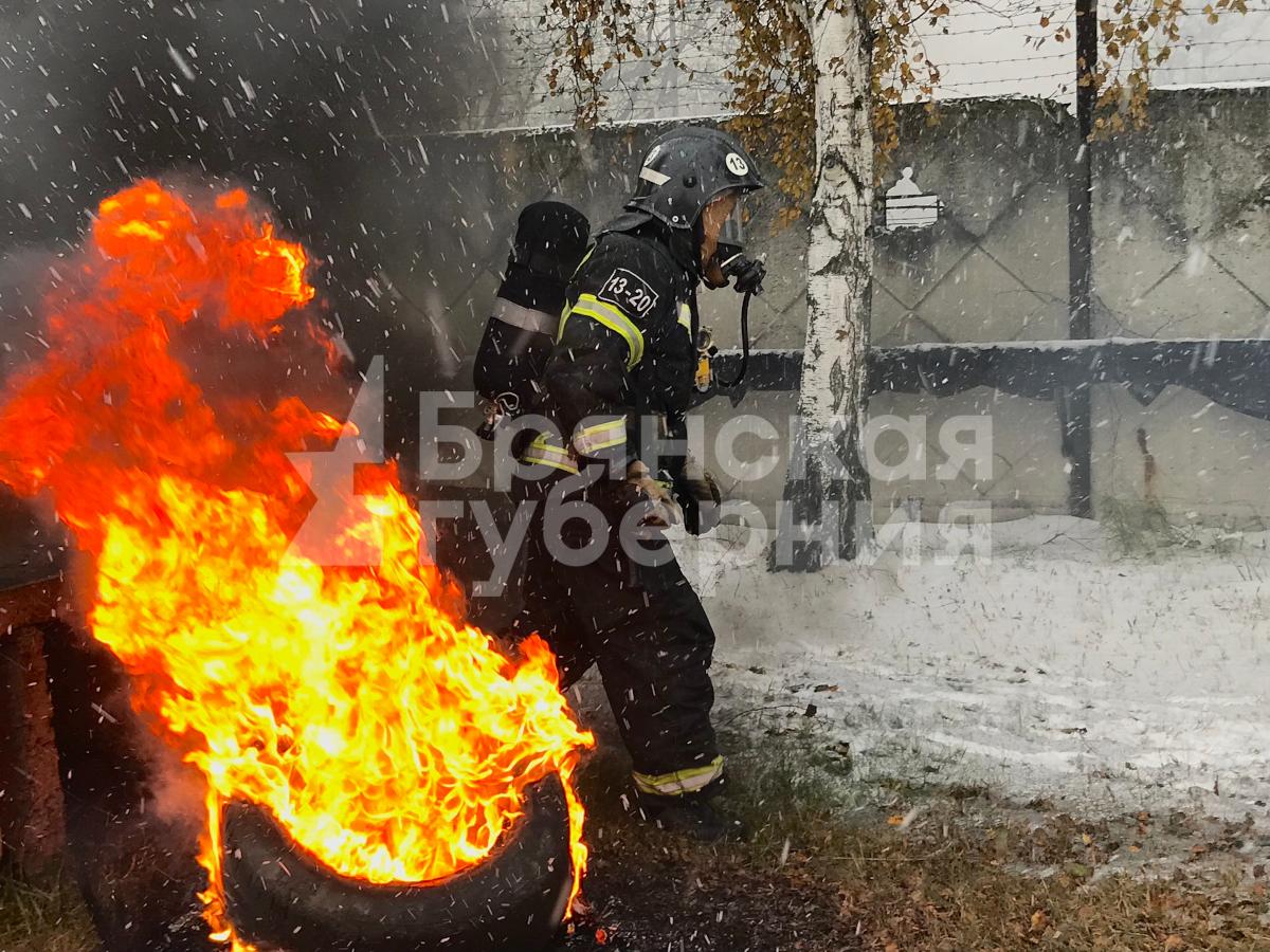 Рожденные преодолевать огонь: брянские спасатели провели экстремальную тренировку