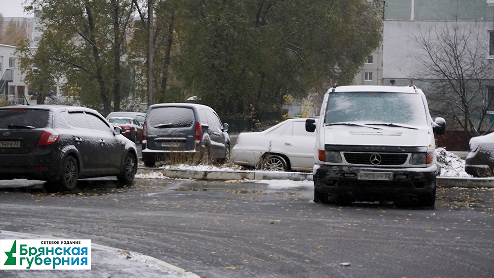 Брянских автомобилистов просят быть острожнее на дорогах из-за снегопада