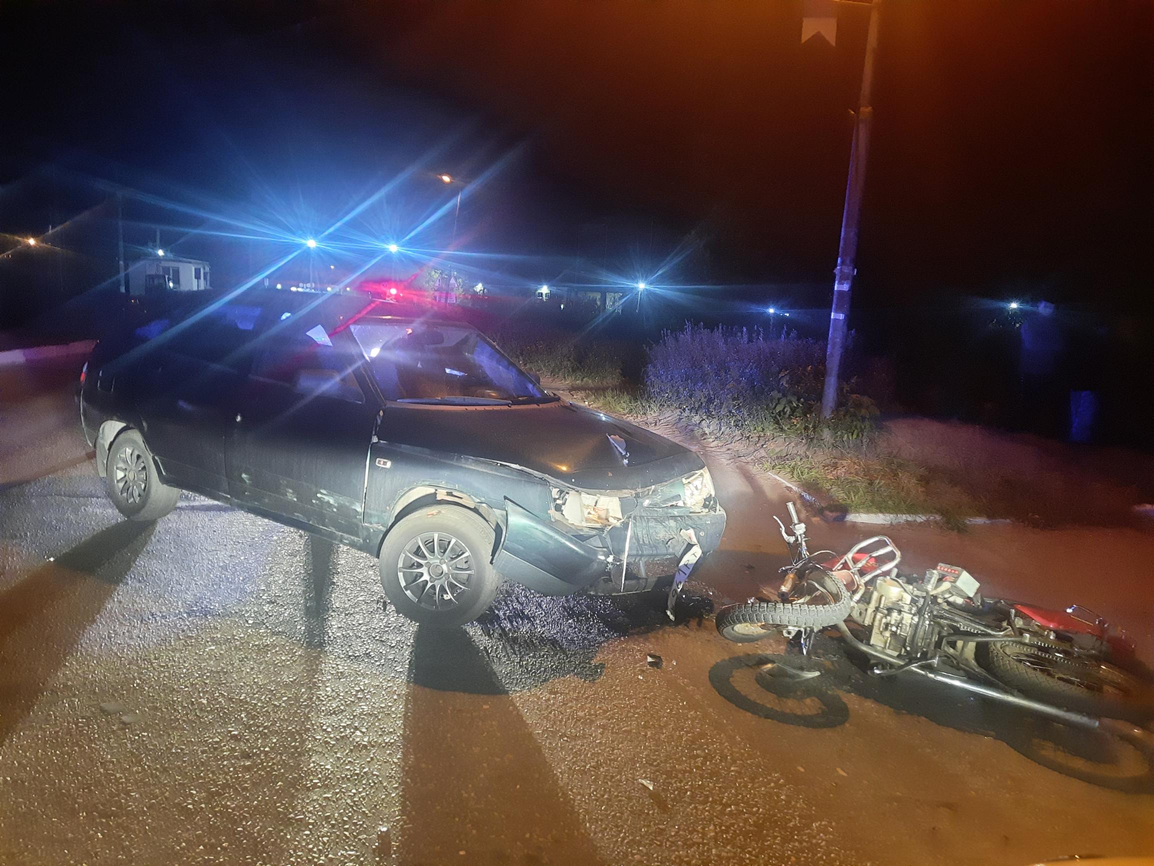 В Белых Берегах 16-летний мотоциклист сломал череп после столкновения с пьяным водителем ВАЗ