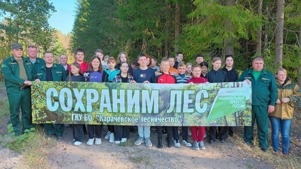 Карачевские лесники и школьники высадили 3 тысячи сосен