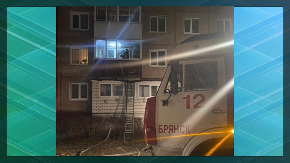 В Брянске пожарные спасли двух человек из огня