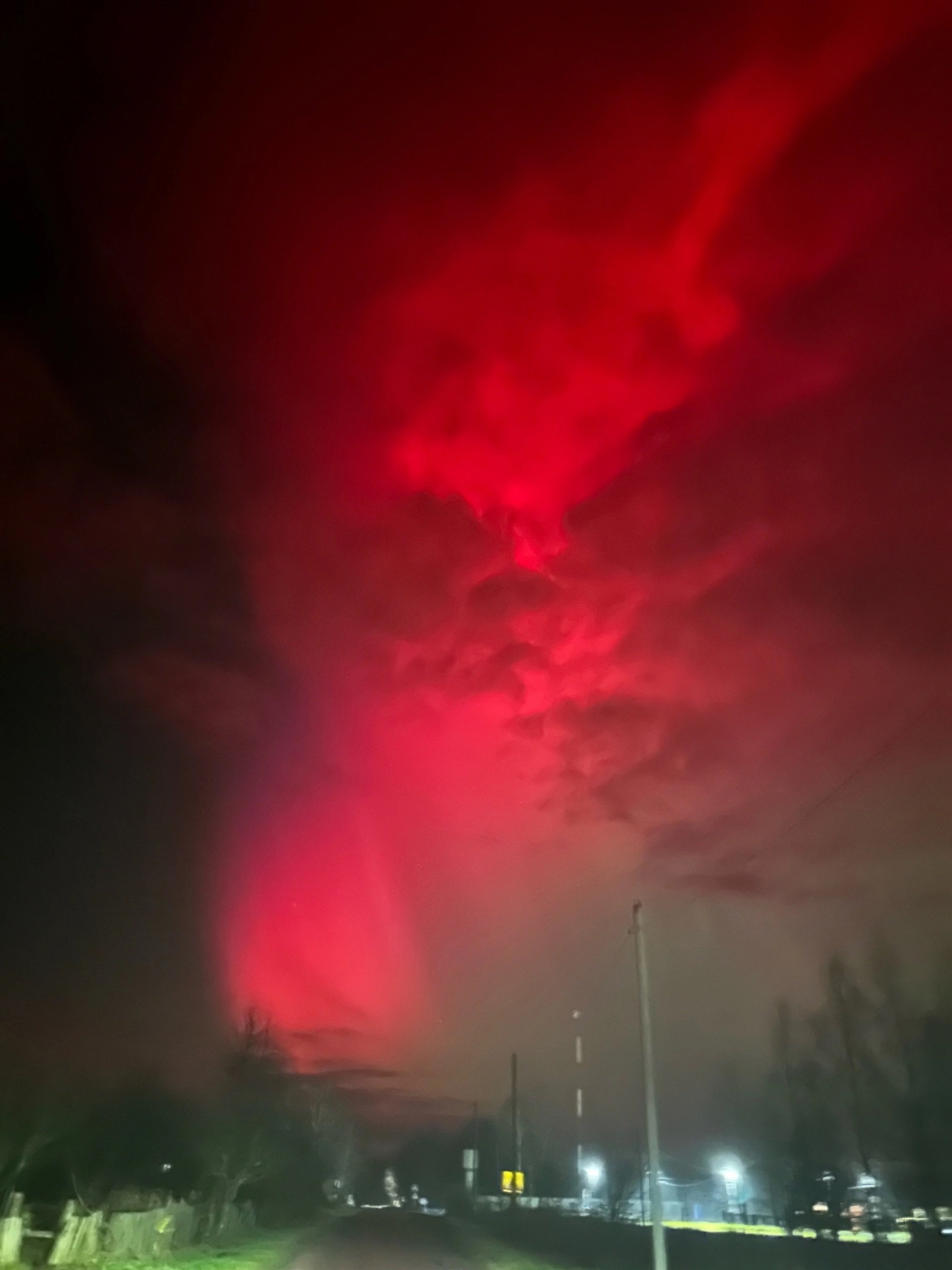 Из-за магнитной бури в Брянской области вечером 5 ноября наблюдали северное сияние