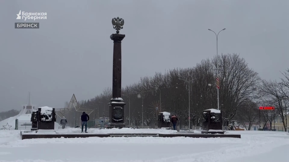 На Брянск обрушился сильный снегопад