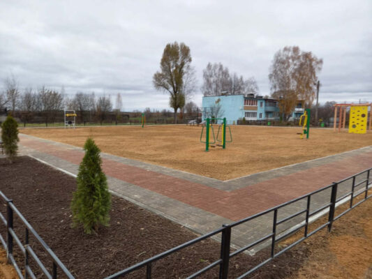 В селе Рюхов Унечского района построена спортивная площадка
