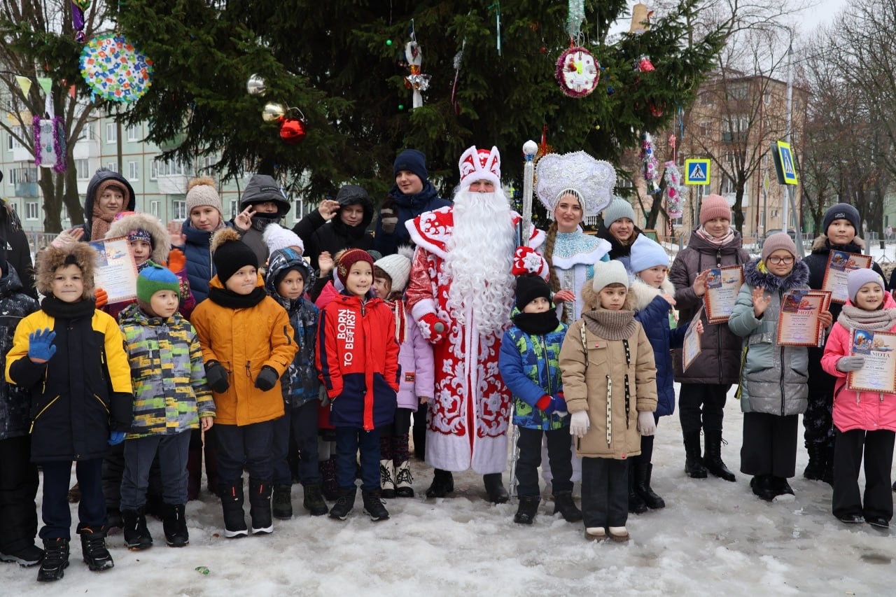 В Бежицком районе Брянска открыли новогодние ёлки